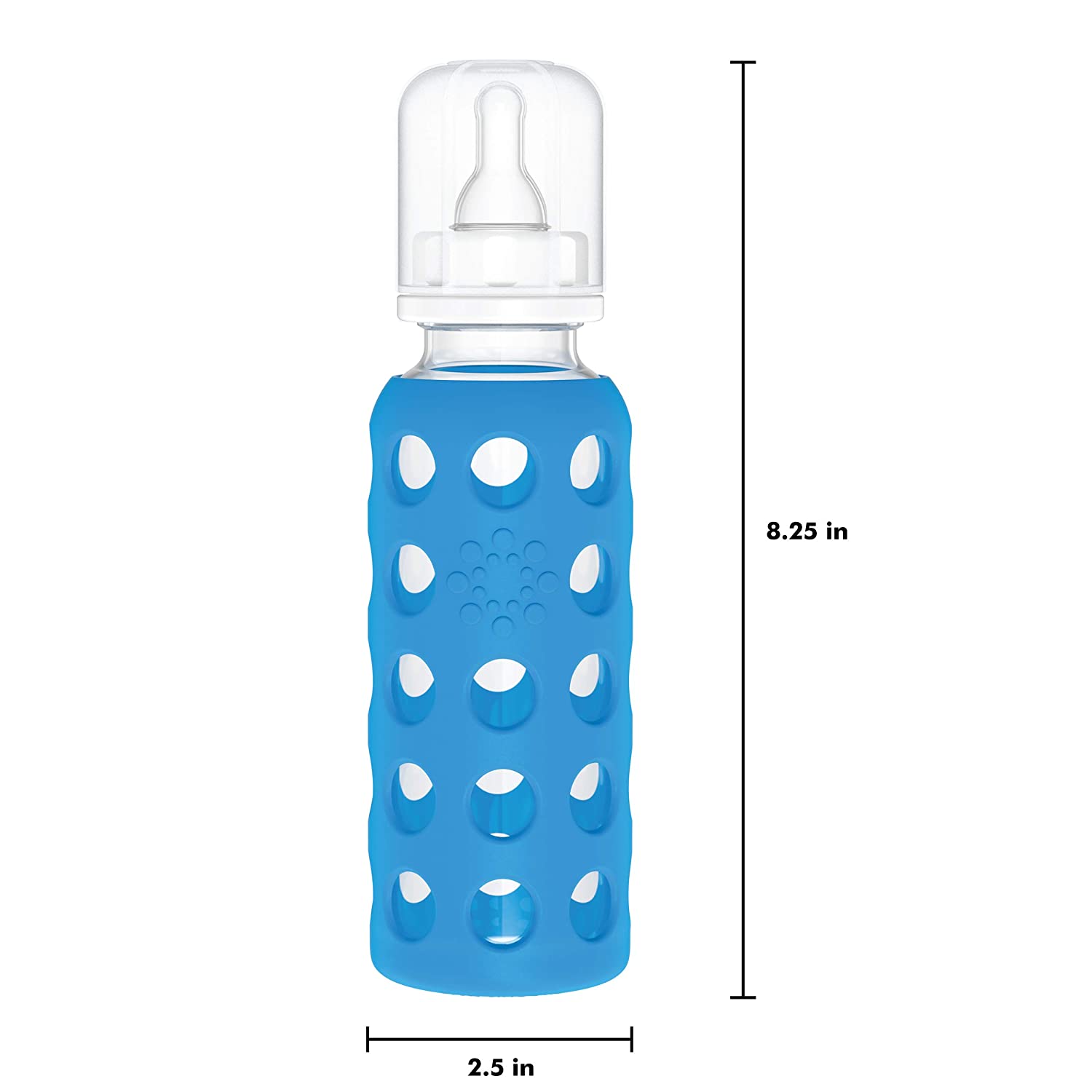 Lifefactory Blue covered bottle