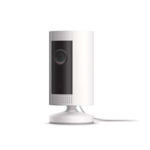 White indoor security camera