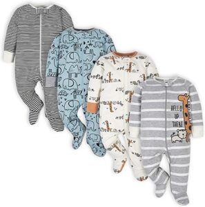 4 different baby pajamas